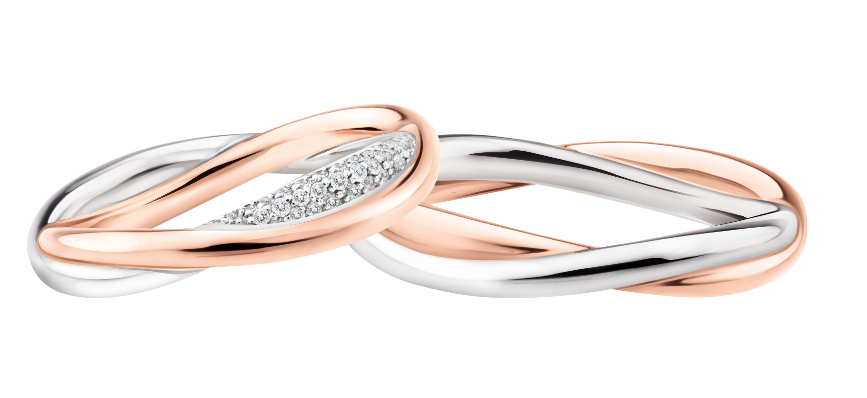 Fedi oro rosa e bianco clearance